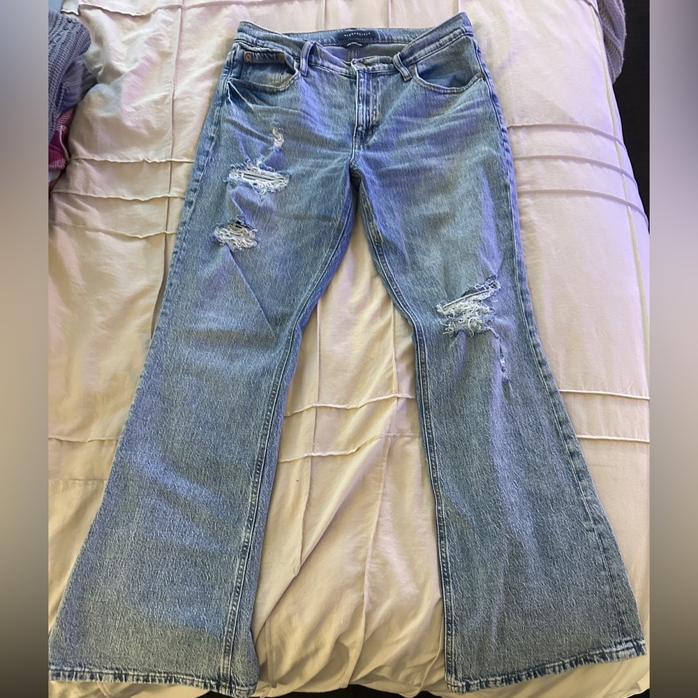 Aeropostale Blue Flare Wide Leg Jeans